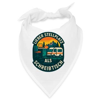 Lieber Stellplatz als Schreibtisch | Vanlife - Bandana - Weiß - Vorne