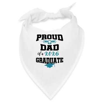 Stolzer Vater Absolvent 2026 Bachelor Master - Bandana - Weiß - Vorne