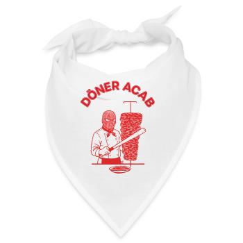 Döner ACAB Parodie Links - Bandana - Weiß - Vorne