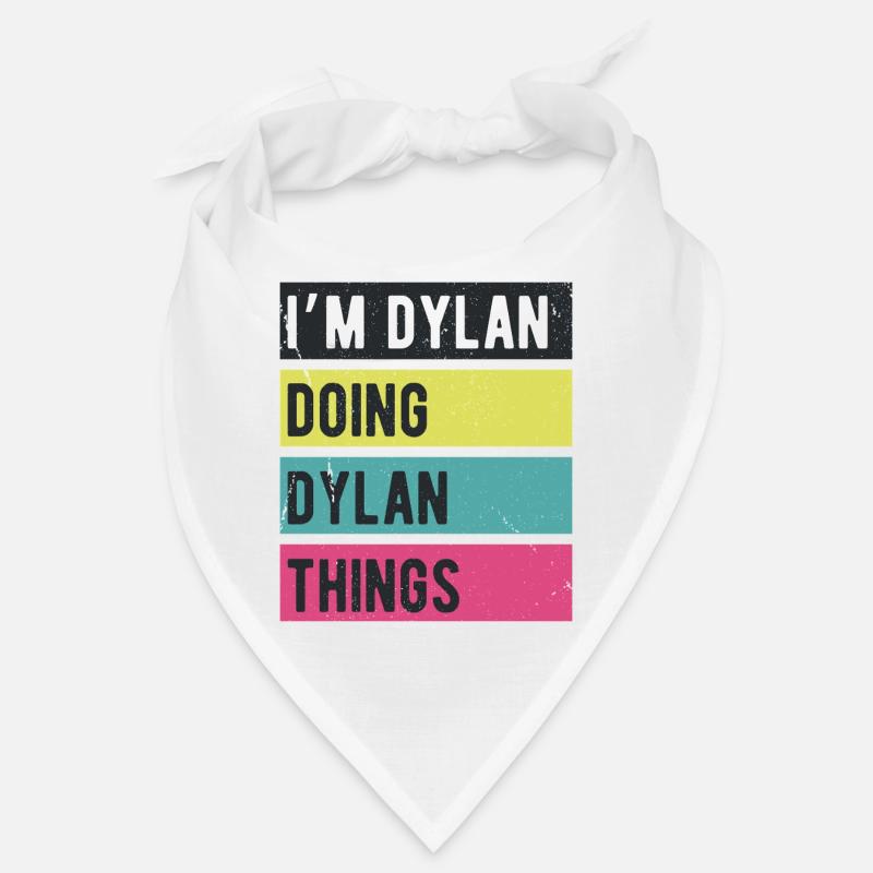 Ich bin Dylan Mach Dylan-Dinge Retrofarben Bandana
