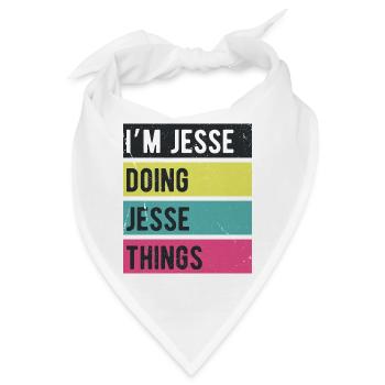 Ich bin Jesse und mache Jesse Things Retro Colors - Bandana - Weiß - Vorne