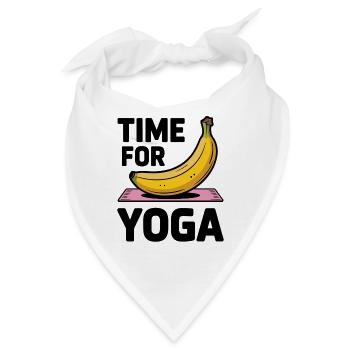 Banane im Yoga: Zeit für Flow - Bandana - Weiß - Vorne