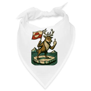 Greenland Shirt Reindeer Caribou - Bandana - Weiß - Vorne