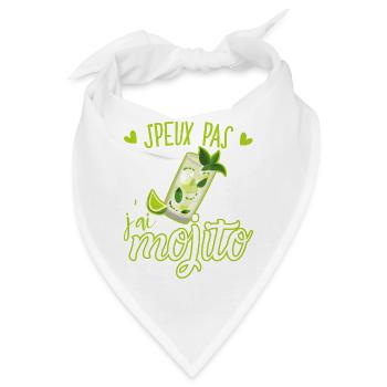 Ich kann kein Mojito haben – Humor-Mojito-Cocktail - Bandana - Weiß - Vorne