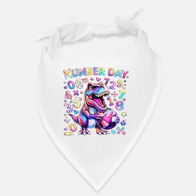 Jour des Numéros Dino Arc-en-ciel Bandana
