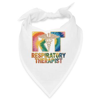 Respiratorischer Therapeut Tie-Dye - Bandana - Weiß - Vorne