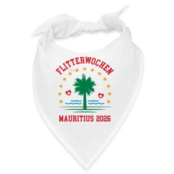 Flitterwochen Mauritius 2026 Hochzeitsreise Heirat - Bandana - Weiß - Vorne