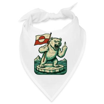 Hands Off Greenland Flag Arctic Polar Bear - Bandana - Weiß - Vorne