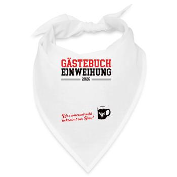 Gästebuch Einweihung 2026 Neue Wohnung Geschäft - Bandana - Weiß - Vorne