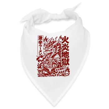 Drachen | Ramen | Nudelsuppe | extra scharf - Bandana - Weiß - Vorne