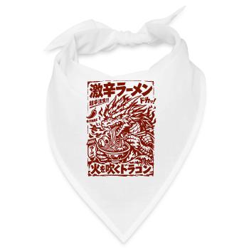 Drachen | Ramen | Nudelsuppe | extra scharf - Bandana - Weiß - Vorne