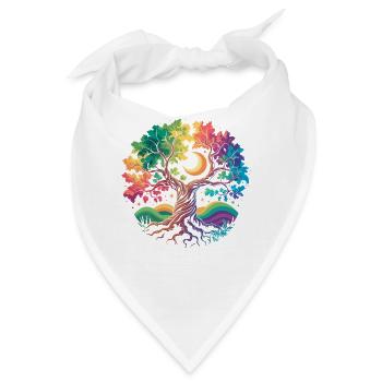 Regenbogenbaum Mondzauber - Bandana - Weiß - Vorne
