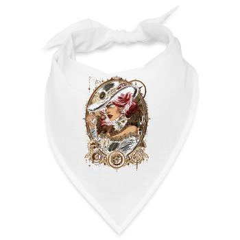 Steam Punk Schöne Frauen Steampunk - Bandana - Weiß - Vorne