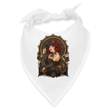 Steam Punk Schöne Frauen Steampunk - Bandana - Weiß - Vorne