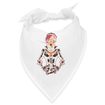 Steam Punk Schöne Frauen Steampunk - Bandana - Weiß - Vorne