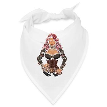 Steam Punk Schöne Frauen Steampunk - Bandana - Weiß - Vorne