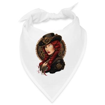 Steam Punk Schöne Frauen Steampunk - Bandana - Weiß - Vorne