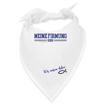Meine Firmung 2026 Gästebuch Outfit Kirche Taufe - Bandana - Weiß - Vorne