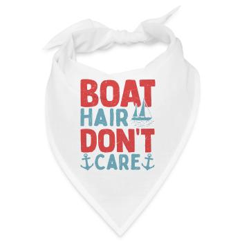 Boat Hair Don't Care Sailor Sail Captain - Bandana - Weiß - Vorne