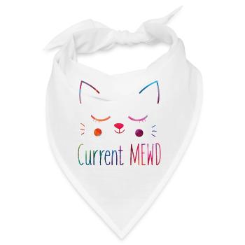 Aktuelle Stimmung Niedlich Katzenliebhaberin - Bandana - Weiß - Vorne