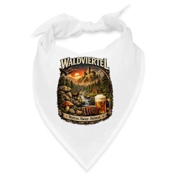 Waldviertel Naturmythos - Bandana - Weiß - Vorne