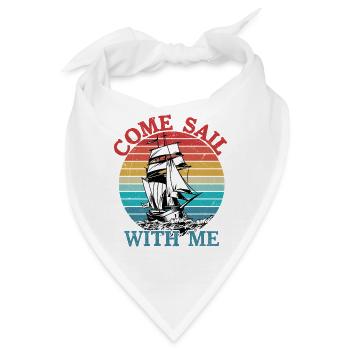 Come Sail With Me Captain Sail Sailor - Bandana - Weiß - Vorne