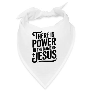 Es gibt Kraft im Namen Jesu - Bandana - Weiß - Vorne