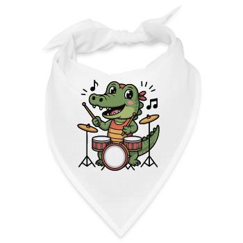 Schlagzeug Schlagzeuger - Bandana - Weiß - Vorne
