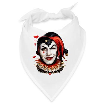 Mystischer Narr Joker Illustration  - Bandana - Weiß - Vorne