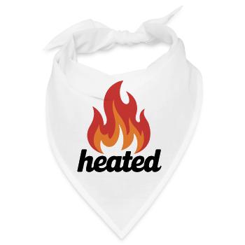 Flammen-Hitze-Emblem - Bandana - Weiß - Vorne