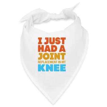 Knie Operation Knie OP - Bandana - Weiß - Vorne