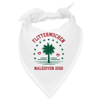 Flitterwochen Malediven 2026 Hochzeitsreise Heirat - Bandana - Weiß - Vorne