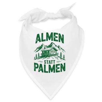 Almen statt Palmen - Bandana - Weiß - Vorne