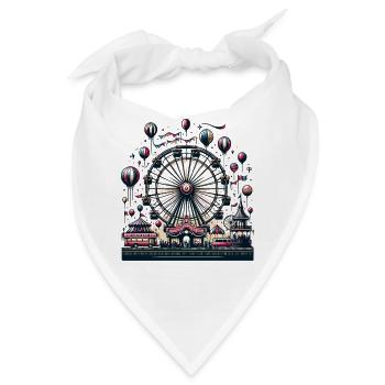 Riesenrad Nachtfest Karussell Parade - Bandana - Weiß - Vorne