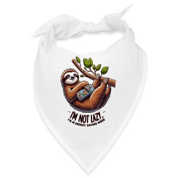 Ich bin nicht faul – Energiesparmodus - Bandana - Weiß - Vorne