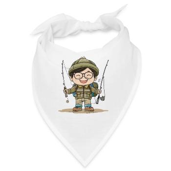 Fischer Junge Comic - Bandana - Weiß - Vorne