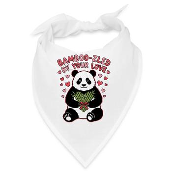 Von deiner Liebe Süßer Pandabär Valentin getäuscht - Bandana - Weiß - Vorne