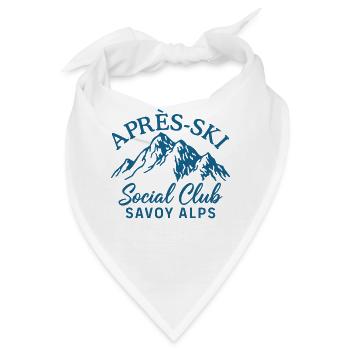 Apres Ski Social Club Savoy Alps Skifahren - Bandana - Weiß - Vorne