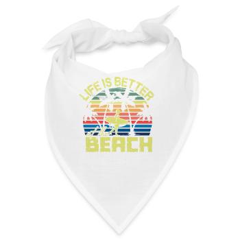 Beach Surfer Retro Sunset - Bandana - Weiß - Vorne