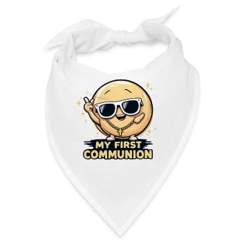 Erste Kommunion Bling Cartoon - Bandana - Weiß - Vorne