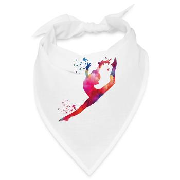 Gymnastin Mit Keulen Rhythmische Sportgymnastik - Bandana - Weiß - Vorne