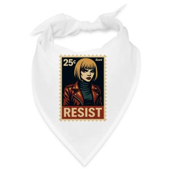 25 Cent Wiederstand Punk Frau im Cartoon Stil - Bandana - Weiß - Vorne