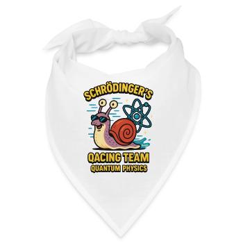 Schrödinger's Qacing Team Quantum Physics Schnecke - Bandana - Weiß - Vorne