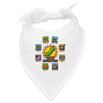 Tofu Revolution - Bandana - Weiß - Vorne