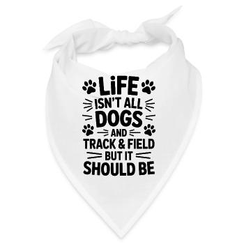 Leichtathletik Spruch Hund Leichtathletik Geschenk - Bandana - Weiß - Vorne