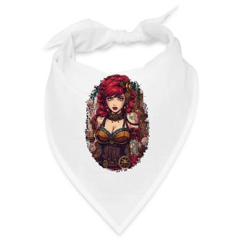 Steam Punk Schöne Frauen Steampunk - Bandana - Weiß - Vorne