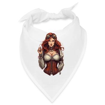 Steam Punk Schöne Frauen Steampunk - Bandana - Weiß - Vorne
