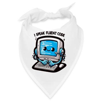 I Speak Fluent Code Retro Computer - Bandana - Weiß - Vorne