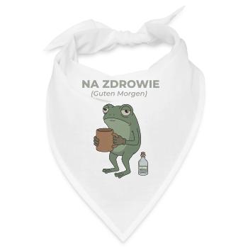 Frosch Na zdrowie Kaffee & Wodka Humor - Bandana - Weiß - Vorne