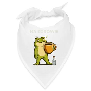Frosch Na zdrowie Kaffee & Wodka Humor - Bandana - Weiß - Vorne